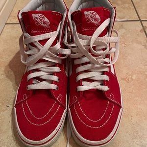 Red High-Top Vans